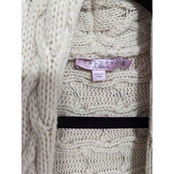 Calypso St. Barth Assymetric wool blend cardigan size Small - Picture 3 of 8